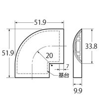 エスコ 30mm ワゴンモールコーナー(ベージュ) EA947HM-31F 1セット(40個)（直送品）