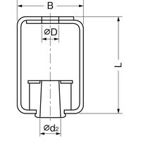 エスコ 32x 70mm/φ11mm [吊形]防振ゴム EA949HS-221 1セット(15個)（直送品）