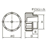 エスコ G3/8” オイルキャップ EA949CV-2 1セット(15個)（直送品）