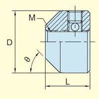 エスコ 25mm/45 ゚/M 8 スイッチドッグ EA949RS-11 1セット(10個)（直送品）