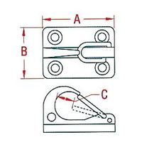 エスコ 45.2x31.8mm ウォールクリップ(ステンレス製) EA638DX-12 1セット(5個)（直送品）
