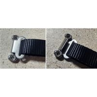 エスコ 25mm フラットフック(ステンレス製) EA638FL-1 1セット(20個)（直送品）