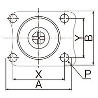 エスコ 75mm キャスター(自在金具・微音タイプ) EA986PF-32 1セット(10個)（直送品）