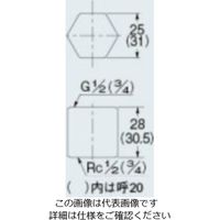 エスコ G 1/2”xRc 1/2”/呼13 ねじ変換アダプター EA432LK-44 1セット(10個)（直送品）
