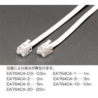 エスコ 2 m モジュラーコード(6極4芯) EA764CA-2 1セット(15本)（直送品）