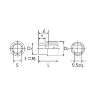 エスコ 3/8”DRx 5/8 ” ソケット(十二角) EA618PL-111 1セット(10個)（直送品）