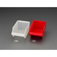 エスコ 127x200x100mm パーツトレー (赤色) EA957AD-107 1セット(15個)（直送品）