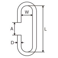 エスコ 85x17mm Cカン(ステンレス製) EA638EG-47 1セット(15個)（直送品）
