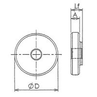 エスコ M5x 5mm ローレットナット(スチール製) EA948BW-52 1セット(30個)（直送品）