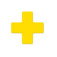 エスコ +型 マーカー(高耐久/黄/2枚) EA944SJ-122 1セット(20枚:2枚×10セット)（直送品）