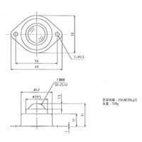 エスコ 69x31mm [スチール製]ボールキャスター EA986S-32 1セット(15個)（直送品）