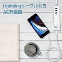 iPhone 充電器 ライトニング ケーブル同梱 1.0A出力 1m ホワイトフェイス MPA-ACL04WF エレコム 1個（直送品）