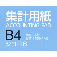 コクヨ 集計用紙 B4横 縦罫16列 横罫35行 50枚 シヨ-16 1セット(10冊)