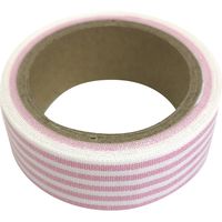 KAWAGUCHI ヌノデコテープ 1.5cm×1.2m ももいろしましま 11-847 1セット(3個)（直送品）