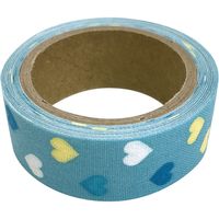 KAWAGUCHI ヌノデコテープ 1.5cm×1.2m みんとカラフルハート 11-853 1セット(3個)（直送品）