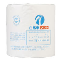 アスト 白馬車業務用ソフト1R100mシングル 320074 1箱(60ロール入)