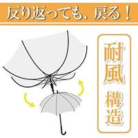 TANPOPO 滑らん耐風ビニール傘 65cm ジャンプ 黒 60317 1セット(20本)（直送品）
