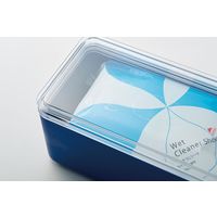 伊勢藤 パッキン付き抗菌収納ケース Conty クラシックブルー I-597 1セット(4個)（直送品）