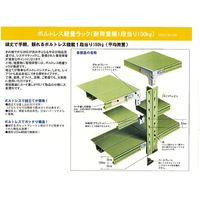エスコ 1800x450x1800mm/4段 スチール棚 EA976B-64 1台（直送品）