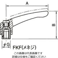 エスコ M5 雌ねじクランプレバー(シルバー) EA948CC-31 1セット(10個)（直送品）