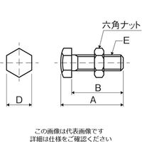 エスコ M10x 60mm [焼入]スラストボルト EA948DN-23 1セット(10本)（直送品）