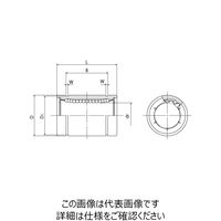 日本ベアリング スライドブッシュ SM形(シングル・標準形) SM10GUU 1セット(6個)（直送品）