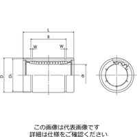 日本ベアリング スライドブッシュ SM形(シングル・標準形) SM25UU 1セット(2個)（直送品）