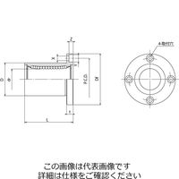日本ベアリング スライドブッシュ SMF形(シングル・丸フランジ形) SMSF16 1個（直送品）