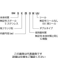 日本ベアリング スライドブッシュ SMKーW形(ダブル・角フランジ形) SMSK35WUU 1個（直送品）