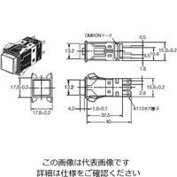 オムロン 照光押ボタンスイッチ(角胴形) 一般負荷用 正方形 赤 A3SAー90D1ー05ER 1セット(2個)（直送品）