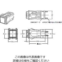 オムロン 表示灯(角胴形) 正方形 緑 M2PAー90A11ー24EG 1セット(2個)（直送品）