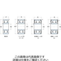 日本精工 小径玉軸受(単列深溝玉軸受) 627VV 1セット(15個)（直送品）