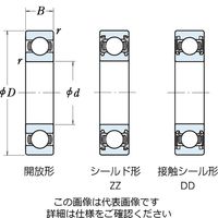 日本精工 ステンレス軸受 SS6004DDーT 1セット(3個)（直送品）