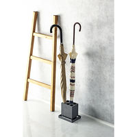 karari（カラリ） 珪藻土 アンブレラスタンド 6本用ストレート ブラック 傘立て 1個 アネスティカンパニー