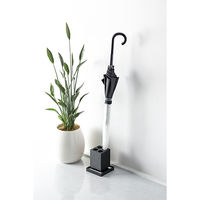 karari（カラリ） 珪藻土 アンブレラスタンド 4本用ストレート ブラック 傘立て 1個 アネスティカンパニー