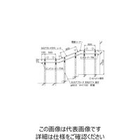 杉田エース SUSアプローチ手すり 支柱ダブル 1100 後付タイプ 研磨 456403 1個（直送品）