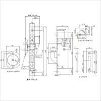 杉田エース シリンダーカマ錠NーCK鍵違い 001447 1個（直送品）