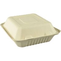 パックスタイル BB竹バガスランチトレー 200ー220ー3 ラミ 654679 1セット(200枚:50枚×4袋)