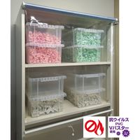 ナプコインテリア 【飛沫防止】 防炎+抗ウイルス 透明 ロールスクリーン プル式 幅1100×高さ900mm （飛沫防止・飛沫対策） 1本（直送品）