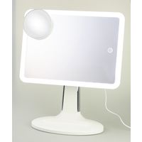 ヤマムラ LEDライトメイクアップミラー 10倍拡大鏡 YBM-1808 1セット(4個)