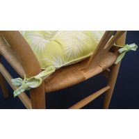 川島織物セルコン ダイニングシートクッション 幅410×奥行390×高さ80mm LN1099 イエローグリーン 1セット（2個入）（直送品）