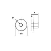 エスコ M4x 9.5mm ローレットナット(段付/スチール製) EA948BW-71 1セット(30個)（直送品）