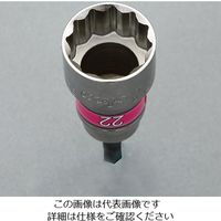 エスコ 22mm 電ドルソケット(ショート) EA612AB-122 1セット(4個)（直送品）