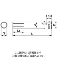 エスコ 1/2”DR/12x75mm[INHEX] インパクトビットソケット EA164MH-512 1セット(4個)（直送品）