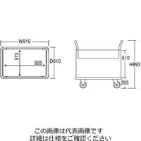 エヌケーキャリーキャスター カバー付きボックス台車 NKー307KB 1台（直送品）