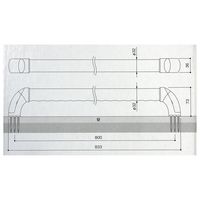 和気産業 ABIRA ぬくもり手すりPIN+ プラス 32φ×800mm ディンプルタイプ P32D80 1個（直送品）