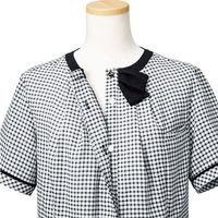 フォーク nuovo オーバーブラウスFB71391 ホワイト×ブラック 9号 FB71391-1-9（直送品）