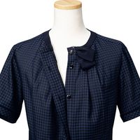 フォーク nuovo オーバーブラウスFB71391 ネイビー×ブラック 15号 FB71391-7-15（直送品）