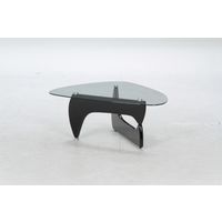 不二貿易 ルーク ガラスセンターテーブル 幅1000×奥行750×高さ405mm ブラック 96140 1台（直送品）