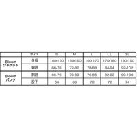 Bloomウェア RブルーLL 2160003 1セット 田中産業（直送品）